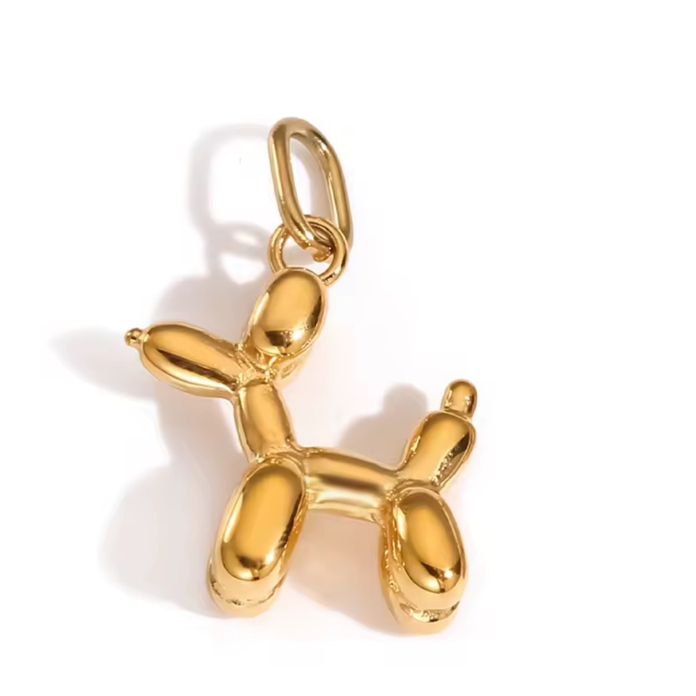 Gold Balloon Dog Pendant